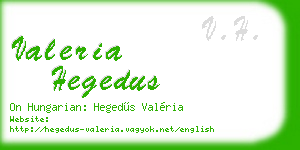 valeria hegedus business card