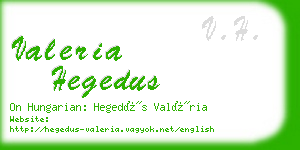 valeria hegedus business card